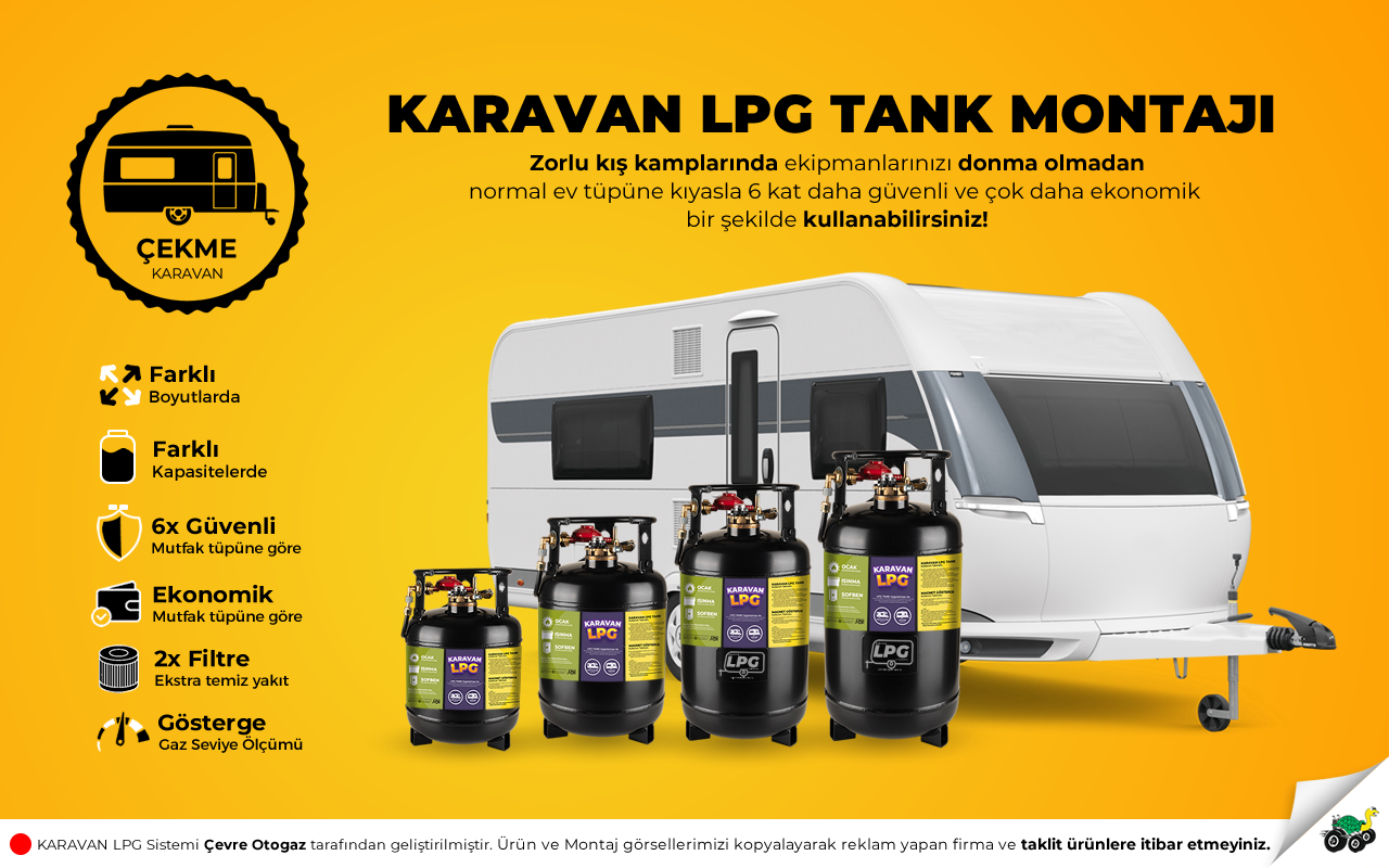 Çekme Karavanlarda Karavan LPG Tank Montajı - Çevre Otogaz / İstanbul