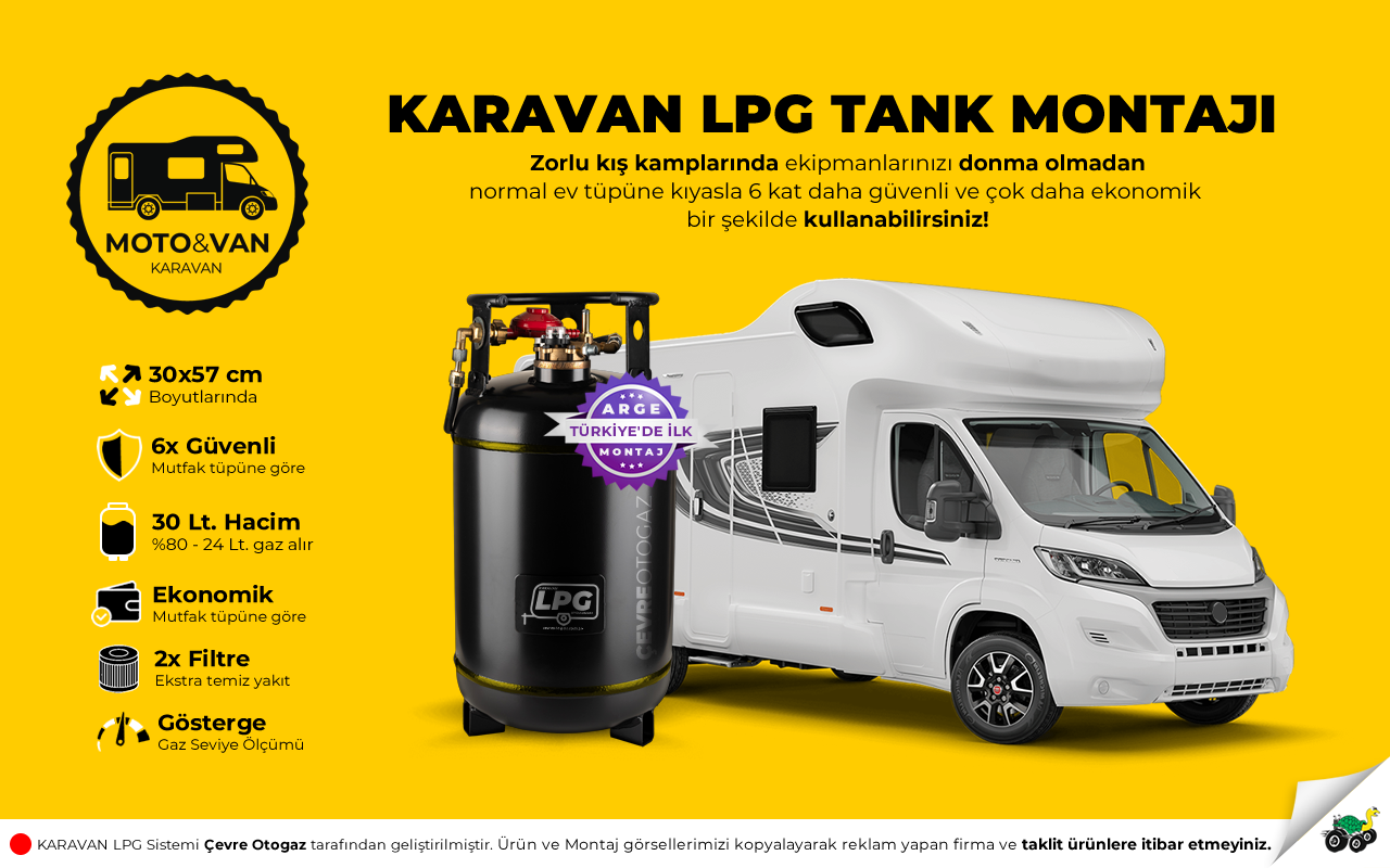 Moto Karavanlarda Karavan LPG Tank Montajı - Çevre Otogaz / İstanbul