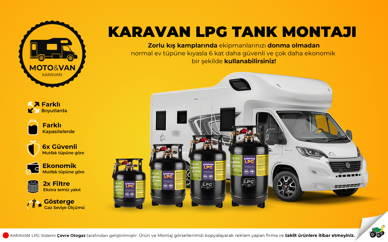 Moto Karavanlarda Karavan LPG Tank Montajı - Çevre Otogaz / İstanbul